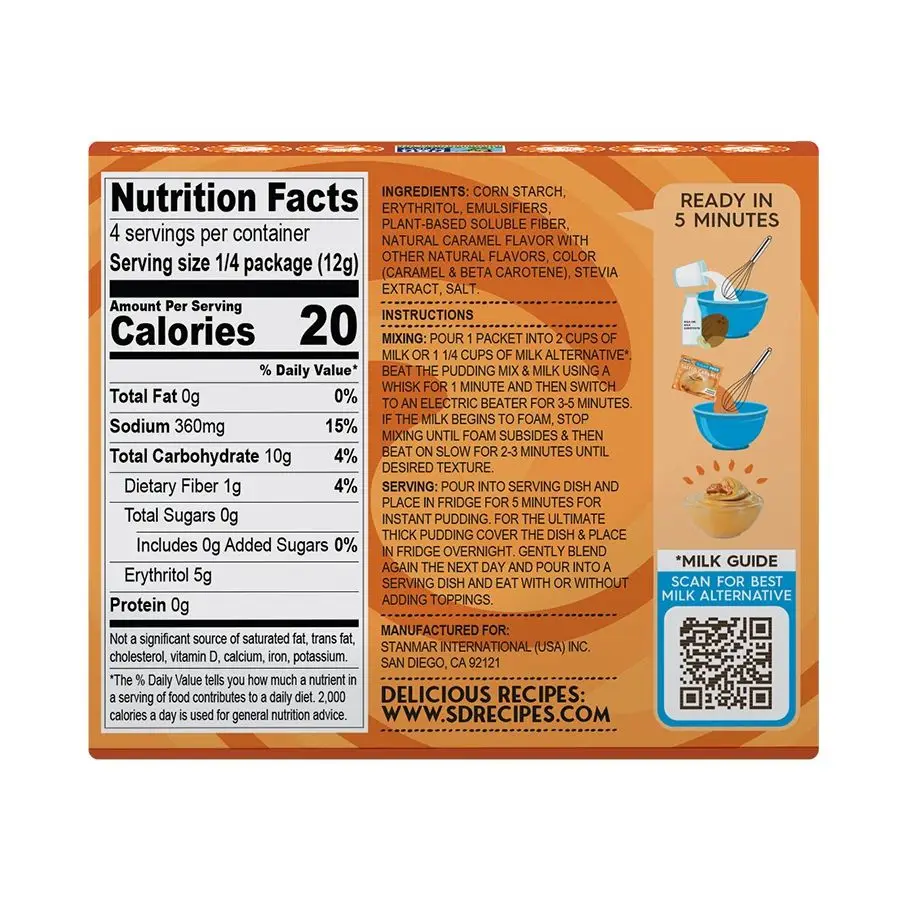 Simply Desserts Salted Caramel Keto Instant Pudding 1.7 oz. - Image 2